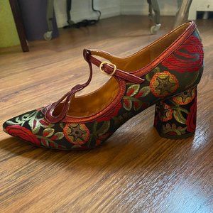 UNWORN / RARE Chie Mihara Lolo T-Strap Heels in Testa Frida (Picasso Copper)—38